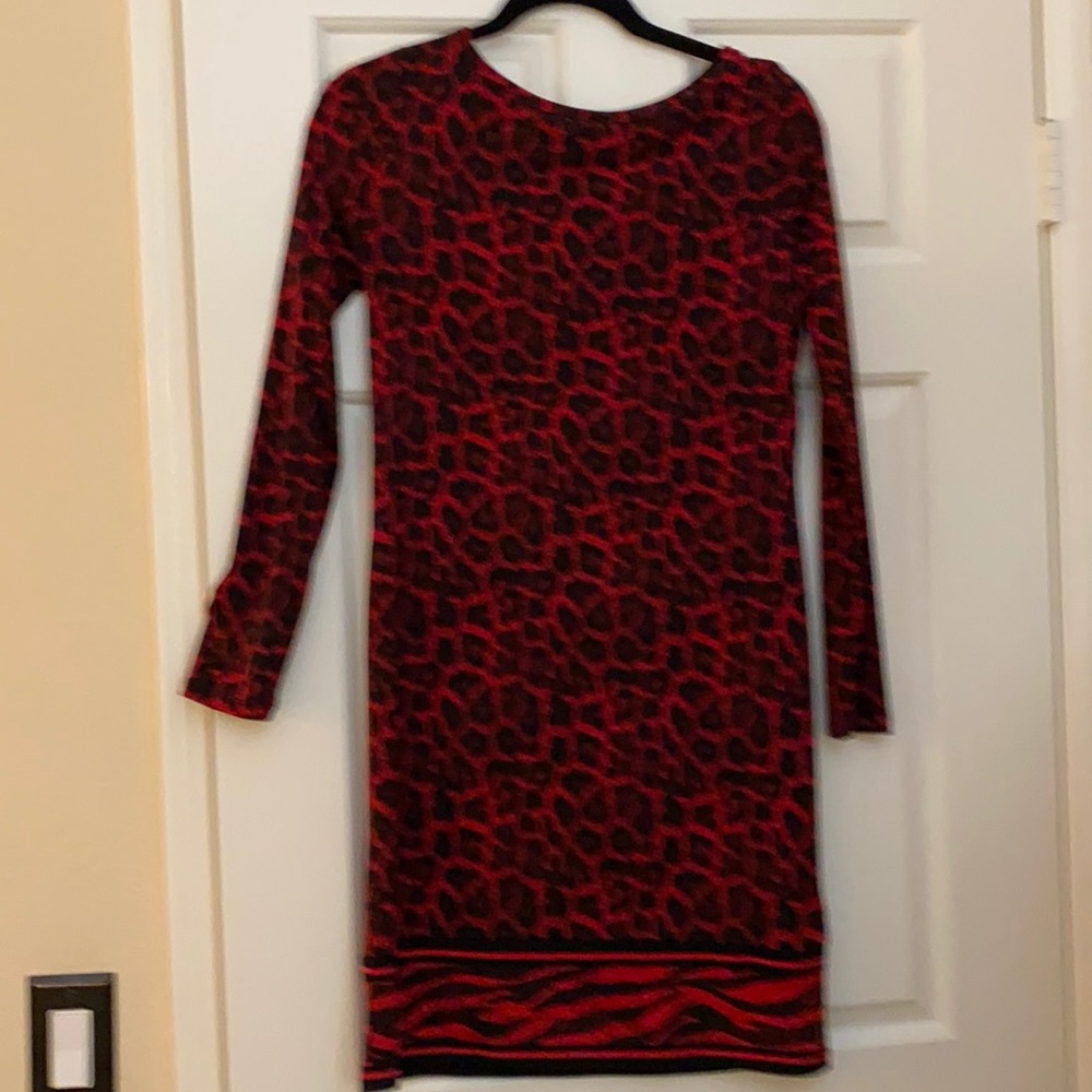 Michael Kors animal print knit dress.